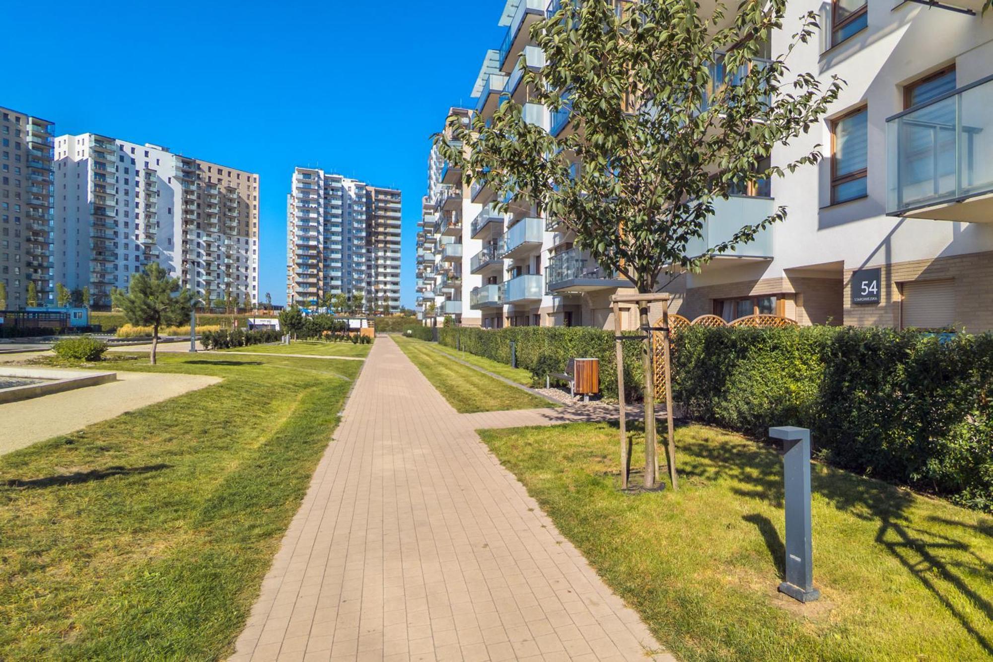 Starowiejska Apartment With Balcony Next To Arena Gdansk Stadium By Noclegi Renters 外观 照片